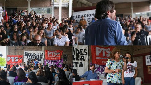 Nicolás del Caño participó en la Asamblea de asambleas que se reunió en la fábrica Madygraf bajo gestión obrera