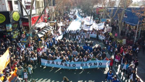 Marcha docente en Mendoza