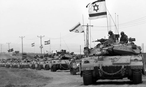 Tanques israelíes en Palestina