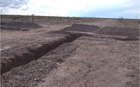 Límite donde terminan las obras de agua