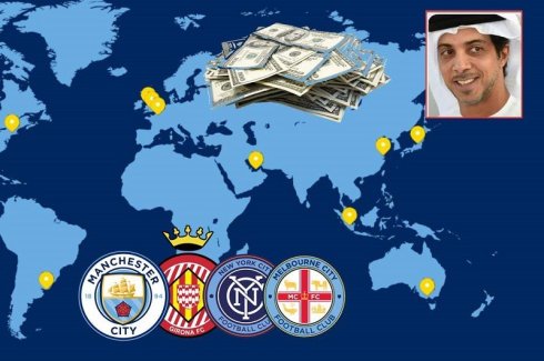 Sheik Mansour, dueño del grupo City, posee clubes en todo el mundo. Manchester City es el más importante.