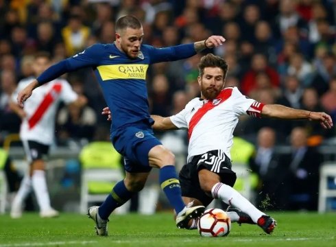 Ponzio en la final de la Copa Libertadores 2018, en Madrid