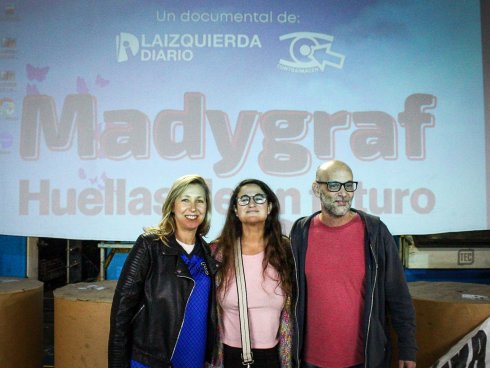 Myriam Bregman, Ingrid Hirsch y Agustín Comas. CeProDH