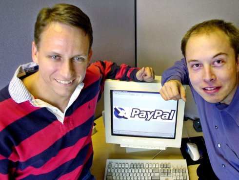 Peter Thiel y Elon Musk, 1999 para un reportaje sobre PayPal