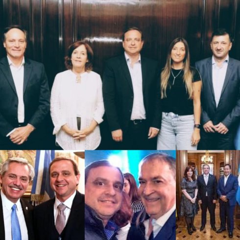 Bloque de Senadores "Unidad Federal". Snopek junto a Schiaretti, Fernández y Fernández de Kirchner.