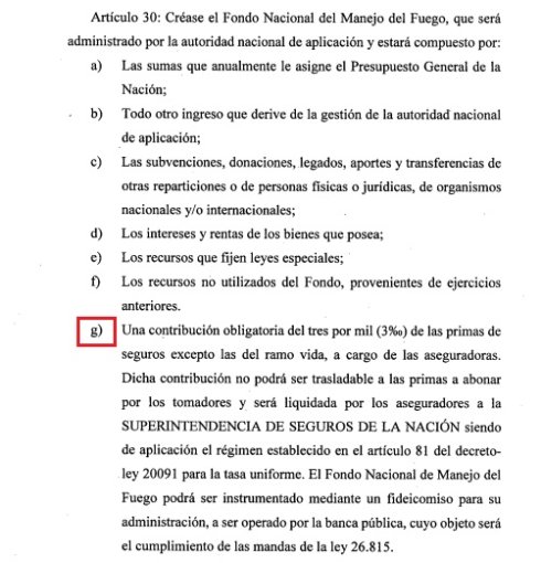 El presupuesto 2021 crea, por primera vez desde que fue establecido por la ley 26.815 en 2012, el Fondo Nacional del Manejo del Fuego.