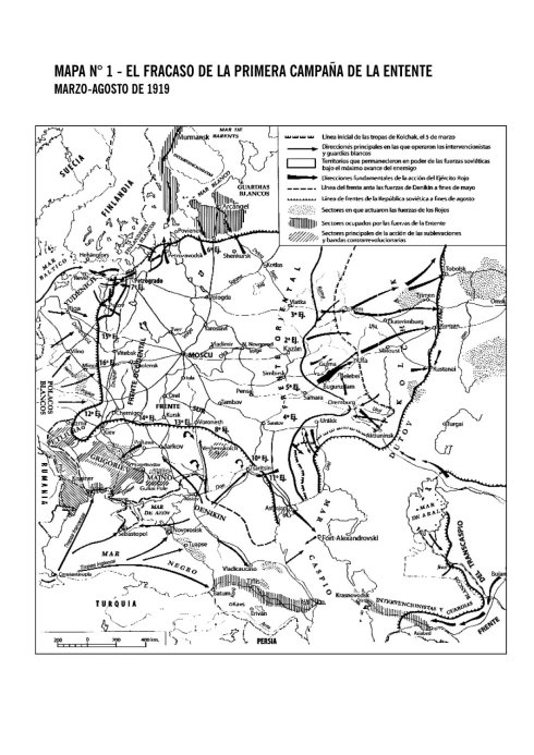 Mapa 1 - Anexo documental en: Trotsky, León, Cómo se armó la revolución. Escritos militares, Ediciones IPS-CEIP, Buenos Aires, 2006