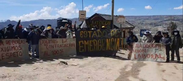 Trabajadores del Relleno Sanitario de Alpacoma en emergencia