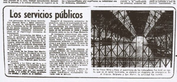 A 43 años del primer paro general contra la dictadura