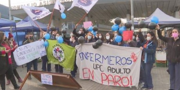 “Exigimos dignidad, no da para más”,el paro relámpago de enfermería de la UPC del Hospital Sótero del Río