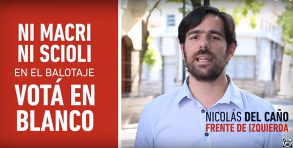 Nuevo spot: Nicolás del Caño llama al voto en blanco