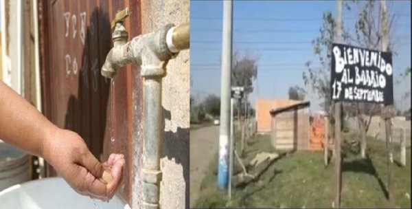 Barrio 17 de septiembre: coronavirus y casi 2000 personas siguen sin agua