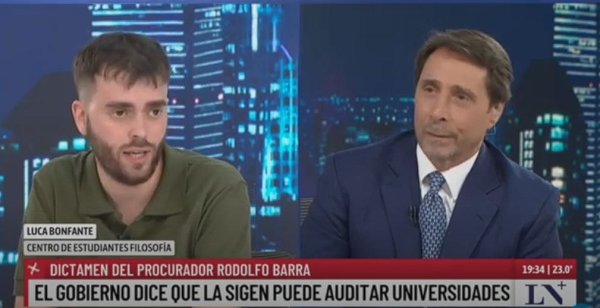 Estudiante cruzó a Feinmann: "Milei está obsesionado con la universidad porque se le va de las manos"