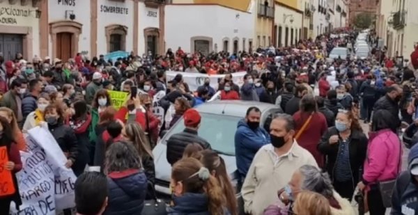 Nuevas jornadas de movilización por pagos de salarios y pensiones en Zacatecas