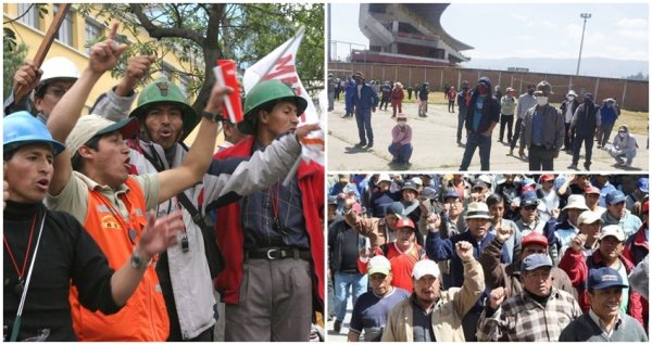 Mineros despedidos en Perú fueron detenidos por defender sus puestos de trabajo