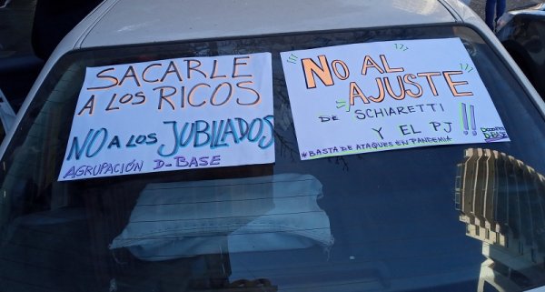 Caravana docente contra la reforma jubilatoria de Schiaretti