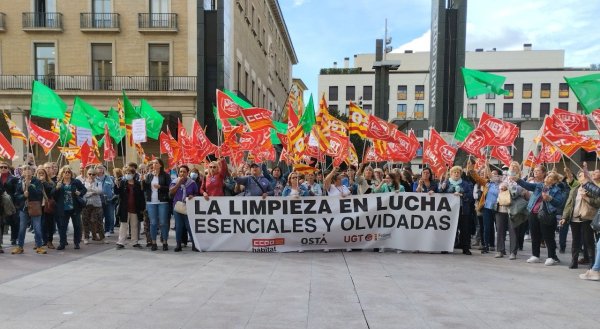 "Azcon, estás muy cómodo en el sillón que limpio yo". Trabajadoras de la limpieza en lucha en Zaragoza