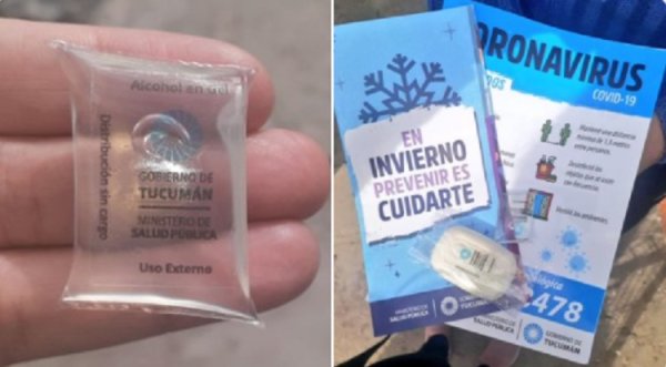 Tres dedos: así son los micro kits que reparte el Gobierno de Manzur