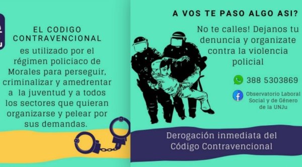  Jujuy: ¿Qué es el código contravencional y por qué derogarlo?