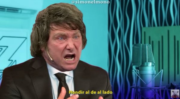 Video | Simón el mono atiende a Javier Milei