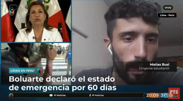 Matias Busi: “Las movilizaciones en Perú son contra el gobierno golpista y la herencia fujimorista”