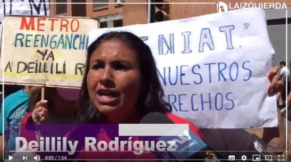 [VIDEO] Solidaridad internacional con Deillily Rodríguez despedida del Metro de Caracas