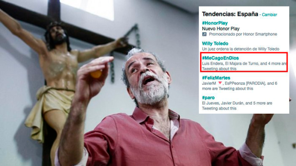 #MeCagoEnDios se hace viral contra la orden de detención a Willy Toledo