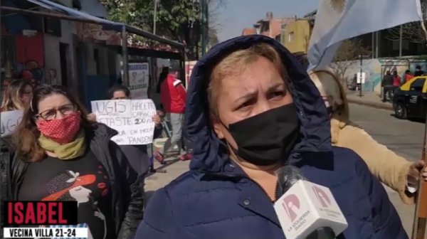 Vecina de la villa 21-24: "Desde que empezó la pandemia, 200 familias estamos sin una gota de agua"