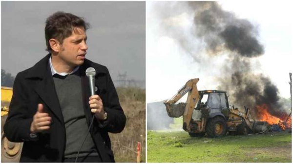 Kicillof en Guernica: “Querían ver topadoras como en alguna época, no se actuó así”