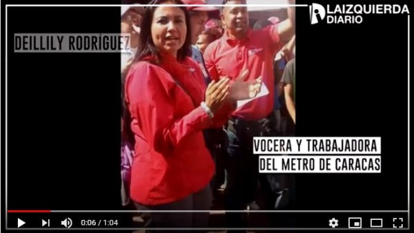 Campaña por el reengache de Deillily Rodríguez, trabajadora y sindicalista despedida del Metro de Caracas