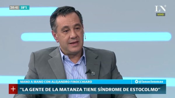 La gorilada de Finocchiaro: “en La Matanza tienen síndrome de Estocolmo”