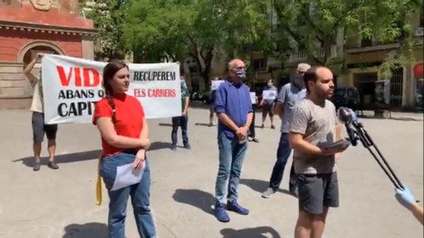 BARCELONA|Rueda de prensa de la izquierda independentista frente la represión policial 