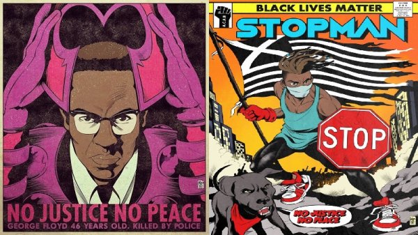 Comic y protesta: “Kid” Salinas homenajea la lucha del pueblo negro en Estados Unidos