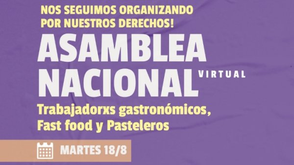 Trabajadores precarizados de Esteban Echeverría nos sumamos al plenario de gastronomicos