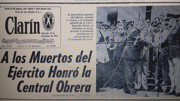 El día que la CGT homenajeó al Ejército en su “lucha antisubversiva”