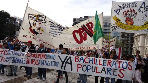 Bachilleratos populares realizarán clase pública en el Ministerio de Educación