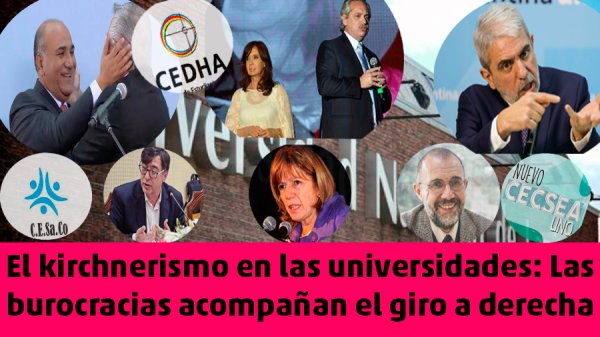 El kirchnerismo en las universidades: las burocracias acompañan el giro a derecha