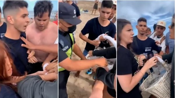 Pinamar: policías quisieron incautar mercadería a un vendedor, pero los turistas lo impidieron