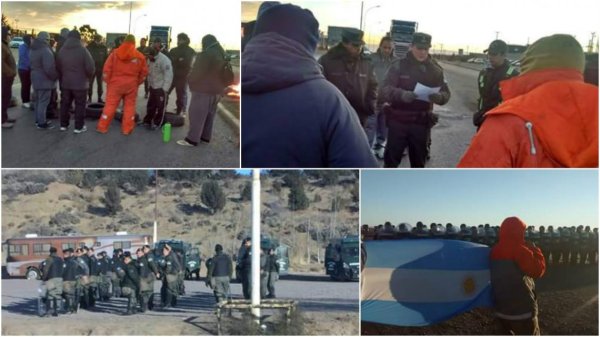 Caleta Olivia: trabajadores municipales fueron reprimidos esta mañana por Gendarmería