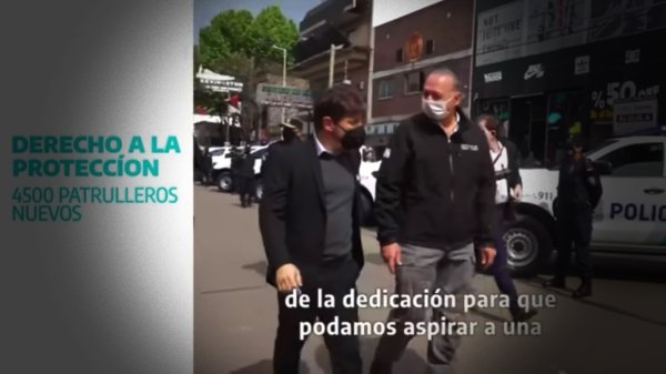 En su primer spot por la reelección, Kicillof reivindicó al represor Sergio Berni