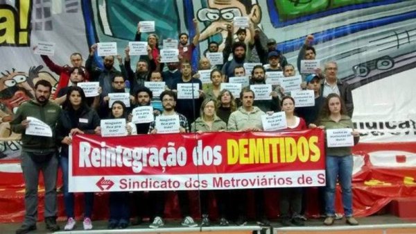 Brasil: el gobierno derechista de San Pablo realiza despidos antisindicales en el metro