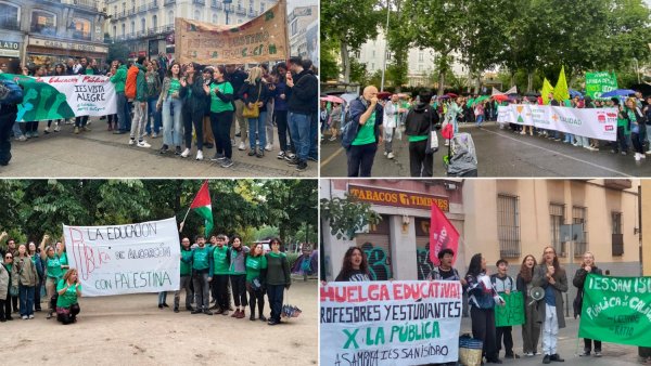 Así fue la quinta jornada de huelga de los docentes por la educación pública en Madrid