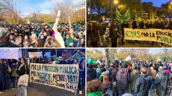 Huelga docente en Madrid: el movimiento 'Menos Lectivas' vuelve a llenar las calles por la educación pública