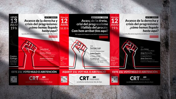 Actos y asambleas de la CRT | Avance de la derecha, crisis del progresismo y quiebra del procés: ¿cómo hemos llegado hasta aquí? 