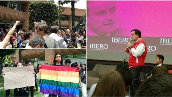 "¡Fuera el PRI!" Jóvenes increpan a Mikel Arriola durante su visita a la Ibero