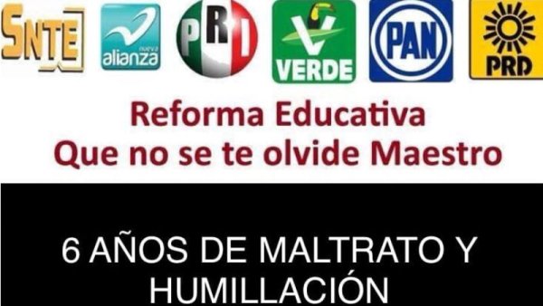 Maestros expresan masivo repudio electoral a los partidos del Pacto por México