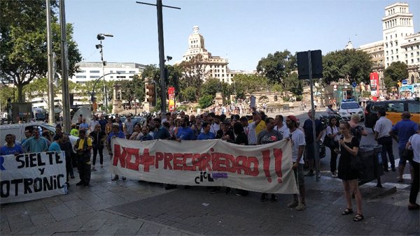 Crónica del tercer día de huelga en Cotronic- Telefónica de Barcelona