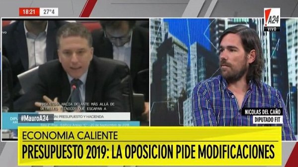 Del Caño: “No podemos tomar en serio los números del #Presupuesto2019”