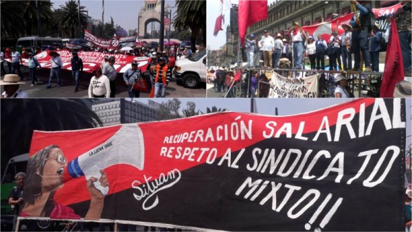 CDMX: Marchan sindicatos universitarios en huelga, exigen solución a sus demandas