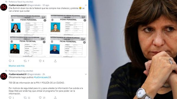 Bullrich hackeada: tras el golpe electoral, filtran 700 gigas de data sensible de la Federal